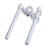 Maxbell 37mm CNC Alloy Handlebars Grips Adjustable Clip On Fork for Motorbike Silver - Aladdin Shoppers