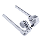 Maxbell 37mm CNC Alloy Handlebars Grips Adjustable Clip On Fork for Motorbike Silver - Aladdin Shoppers
