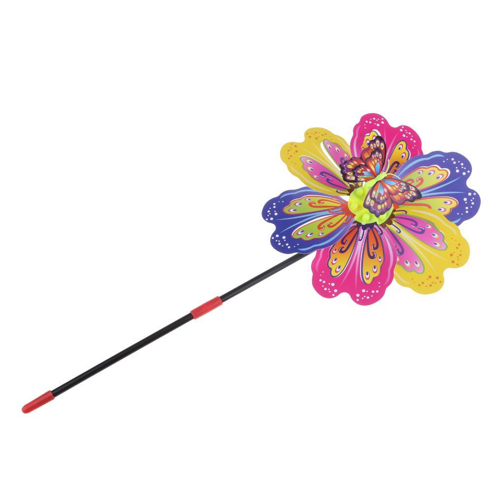 Maxbell 3D Butterfly Colorful Windmill Wind Whirligig Yard Garden Decor Kids Toy - Aladdin Shoppers