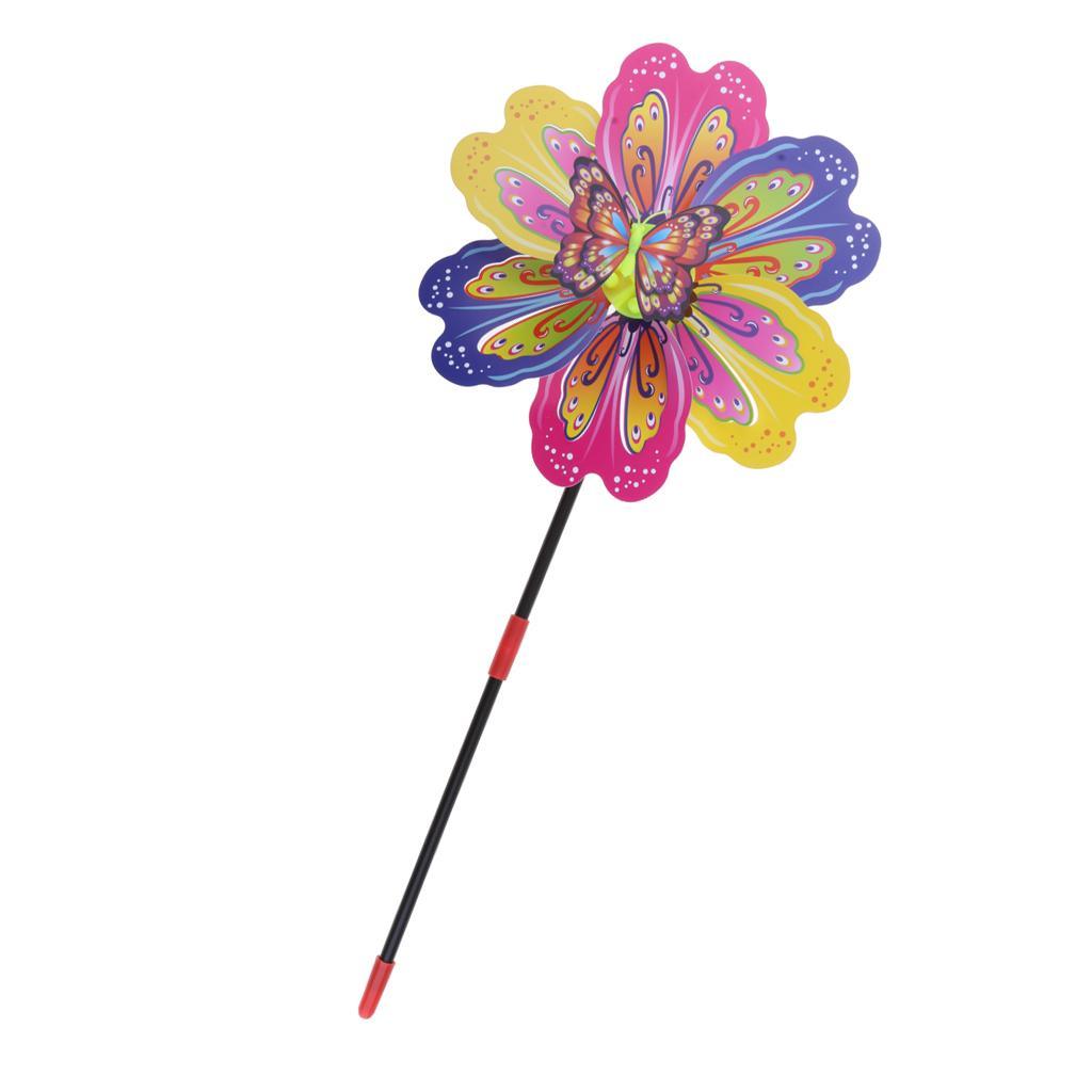 Maxbell 3D Butterfly Colorful Windmill Wind Whirligig Yard Garden Decor Kids Toy - Aladdin Shoppers