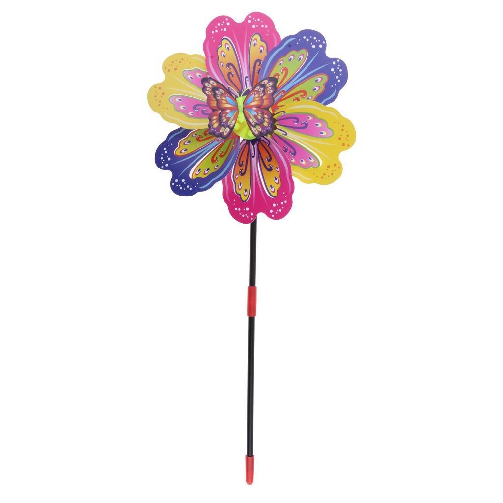 Maxbell 3D Butterfly Colorful Windmill Wind Whirligig Yard Garden Decor Kids Toy - Aladdin Shoppers