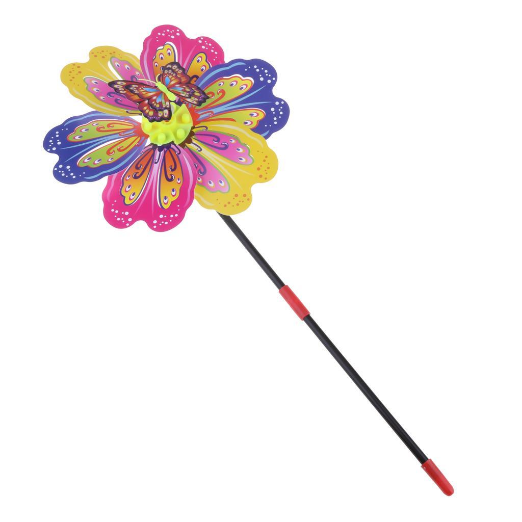 Maxbell 3D Butterfly Colorful Windmill Wind Whirligig Yard Garden Decor Kids Toy - Aladdin Shoppers