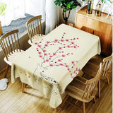Maxbell 3D Digital Printed Rectangle Polyester Tablecloth Plum 150x210cm - Aladdin Shoppers