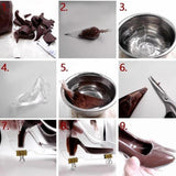Maxbell 3D High Heel Shoe Mold Chocolate Mold Fondant Cake Candy Mold Decor DIY L - Aladdin Shoppers
