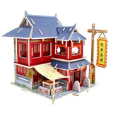 Maxbell 3D Jigsaw Wood Miniature 1/24 DIY Doll House Kit Furniture Model Chinese Inn - Aladdin Shoppers