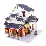 Maxbell 3D Jigsaw Wood Miniature 1/24 DIY Doll House Kit Model - Chinese Satin Shop - Aladdin Shoppers