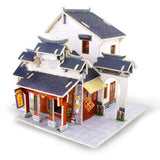 Maxbell 3D Jigsaw Wood Miniature 1/24 DIY Doll House Kit Model - Chinese Satin Shop - Aladdin Shoppers