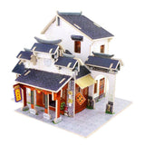 Maxbell 3D Jigsaw Wood Miniature 1/24 DIY Doll House Kit Model - Chinese Satin Shop - Aladdin Shoppers