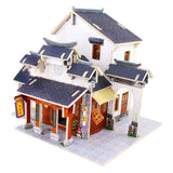 Maxbell 3D Jigsaw Wood Miniature 1/24 DIY Doll House Kit Model - Chinese Satin Shop - Aladdin Shoppers