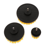Maxbell 3PCS 2/4/5inch Tile Grout Cleaning Drill brush Scrub Brush Drill Kit Yellow - Aladdin Shoppers