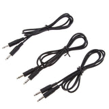 Maxbell 3Pcs 3.5mm Male to Male Mono Jack Headphone Audio Lead Cable Wire 1M Black - Aladdin Shoppers