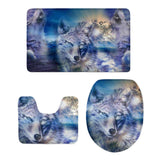 Maxbell 3pcs Animal Series Bath toilet Covers Set Soft Flannel Mats Bathroom Rug 9