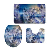 Maxbell 3pcs Animal Series Bath toilet Covers Set Soft Flannel Mats Bathroom Rug 9 - Aladdin Shoppers