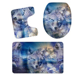 Maxbell 3pcs Animal Series Bath toilet Covers Set Soft Flannel Mats Bathroom Rug 9 - Aladdin Shoppers