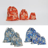Maxbell 3pcs Cosmetic Tea gift Drawstring Storage bag gold blocking Red 3 pcs - Aladdin Shoppers