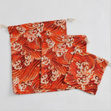 Maxbell 3pcs Cosmetic Tea gift Drawstring Storage bag gold blocking Red 3 pcs - Aladdin Shoppers