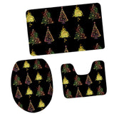 Maxbell 3pcs Toilet Seat Cover + Bath Mat + Pedestal Rug Xmas Home / Party Decor H - Aladdin Shoppers