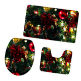 Maxbell 3pcs Toilet Seat Cover Rug Bathmat Bathroom Xmas Home Decor Party Decor 1 - Aladdin Shoppers