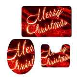 Maxbell 3pcs Toilet Seat Cover Rug Bathmat Bathroom Xmas Home Decor Party Decor 4 - Aladdin Shoppers