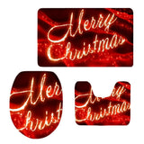 Maxbell 3pcs Toilet Seat Cover Rug Bathmat Bathroom Xmas Home Decor Party Decor 4 - Aladdin Shoppers
