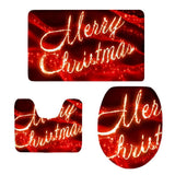 Maxbell 3pcs Toilet Seat Cover Rug Bathmat Bathroom Xmas Home Decor Party Decor 4 - Aladdin Shoppers