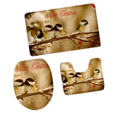 Maxbell 3pcs Toilet Seat Cover Rug Bathmat Bathroom Xmas Home Decor Party Decor 5 - Aladdin Shoppers