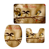 Maxbell 3pcs Toilet Seat Cover Rug Bathmat Bathroom Xmas Home Decor Party Decor 5 - Aladdin Shoppers