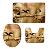 Maxbell 3pcs Toilet Seat Cover Rug Bathmat Bathroom Xmas Home Decor Party Decor 5 - Aladdin Shoppers
