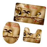 Maxbell 3pcs Toilet Seat Cover Rug Bathmat Bathroom Xmas Home Decor Party Decor 5 - Aladdin Shoppers