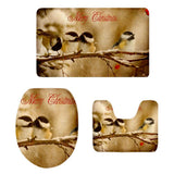 Maxbell 3pcs Toilet Seat Cover Rug Bathmat Bathroom Xmas Home Decor Party Decor 5 - Aladdin Shoppers