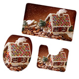 Maxbell 3pcs/set Christmas Series Non-Slip Flannel Bathroom Mat Rug Set B - Aladdin Shoppers