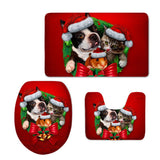 Maxbell 3pcs/set Christmas Theme Non-Slip Flannel Bathroom Mat Rug Set 10 - Aladdin Shoppers