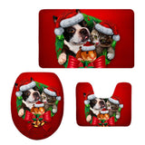 Maxbell 3pcs/set Christmas Theme Non-Slip Flannel Bathroom Mat Rug Set 10 - Aladdin Shoppers