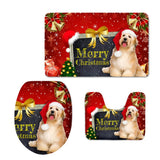 Maxbell 3pcs/set Christmas Theme Non-Slip Flannel Bathroom Mat Rug Set 13 - Aladdin Shoppers