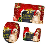 Maxbell 3pcs/set Christmas Theme Non-Slip Flannel Bathroom Mat Rug Set 13 - Aladdin Shoppers