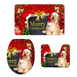 Maxbell 3pcs/set Christmas Theme Non-Slip Flannel Bathroom Mat Rug Set 13 - Aladdin Shoppers