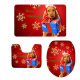 Maxbell 3pcs/set Christmas Theme Non-Slip Flannel Bathroom Mat Rug Set 14 - Aladdin Shoppers