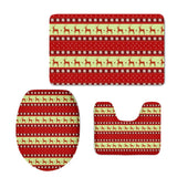 Maxbell 3pcs/set Christmas Theme Non-Slip Flannel Bathroom Mat Rug Set 15 - Aladdin Shoppers