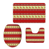 Maxbell 3pcs/set Christmas Theme Non-Slip Flannel Bathroom Mat Rug Set 15 - Aladdin Shoppers