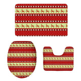 Maxbell 3pcs/set Christmas Theme Non-Slip Flannel Bathroom Mat Rug Set 15 - Aladdin Shoppers