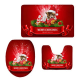 Maxbell 3pcs/set Christmas Theme Non-Slip Flannel Bathroom Mat Rug Set 5 - Aladdin Shoppers