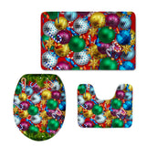 Maxbell 3pcs/set Christmas Theme Non-Slip Flannel Bathroom Mat Rug Set 8 - Aladdin Shoppers