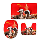 Maxbell 3pcs/set Christmas Theme Non-Slip Flannel Bathroom Mat Rug Set 9 - Aladdin Shoppers