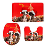 Maxbell 3pcs/set Christmas Theme Non-Slip Flannel Bathroom Mat Rug Set 9 - Aladdin Shoppers