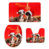 Maxbell 3pcs/set Christmas Theme Non-Slip Flannel Bathroom Mat Rug Set 9 - Aladdin Shoppers