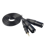 Maxbell 3pin 3.5mm 1/8'' TRS Male to Dual XLR Male Cable Cord Y Splitter Adaptor