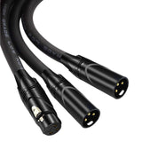 Maxbell 3Pin XLR Female Jack To Dual 2Male Plug Y Splitter Cable Adaptor Audio Cable - Aladdin Shoppers
