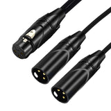 Maxbell 3Pin XLR Female Jack To Dual 2Male Plug Y Splitter Cable Adaptor Audio Cable - Aladdin Shoppers