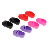 Maxbell 4 Pairs Plastic Single Shoes Flats for 16inch Sharon Dolls Clothing Accessories - Aladdin Shoppers
