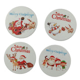 Maxbell 4 Pcs Coffee Mug Cup Coaster Charistmas/Toucan Decor Round Placemat Mat 10cm Christmas Theme - Aladdin Shoppers